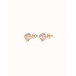 Aura 18K Gold Plated Pink Earrings - PEN0913RSAORO0U-UNO de 50-Renee Taylor Gallery