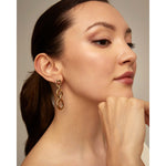 Yolo 18K Gold Plated Earrings - PEN0919ORO0000U-UNO de 50-Renee Taylor Gallery