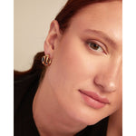 18K Gold Plated Earrings with Multicolor Crystal - PEN0955NGRORO0U-UNO de 50-Renee Taylor Gallery