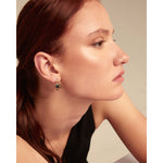 18K Gold Plated Earrings with Multicolor Crystal - PEN0955NGRORO0U-UNO de 50-Renee Taylor Gallery