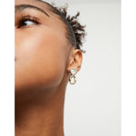 18k gold-plated earrings with triangular multicolored crystals - PEN0980MCLORO0U-UNO de 50-Renee Taylor Gallery