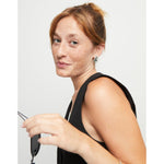 Sterling silver-plated earrings with two green crystals - PEN0982VRDMTL0U-UNO de 50-Renee Taylor Gallery