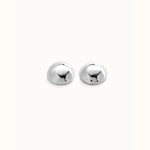 Sterling Silver Plated Bead Shaped Earrings - PEN0996MTL0000U-UNO de 50-Renee Taylor Gallery