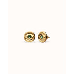 Ser Intuitiva Gold Stud Earrings with Verde Crystal - PEN1007VRDORO0U-UNO de 50-Renee Taylor Gallery