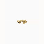 Golden Heart Piercing Stud Earrings - PEN1066ORO0000U-UNO de 50-Renee Taylor Gallery