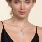 925 Sterling Silver White Sapphire Bujukan Gemini Medallion Pendant - PT7594SVJWS