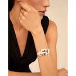 Waves Sterling Silver Plated Bracelet - PUL1806MTL-UNO de 50-Renee Taylor Gallery