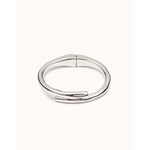 Sterling Silver Plated Tubular Shaped Bracelet with Hidden Spring - PUL2187MTL-UNO de 50-Renee Taylor Gallery