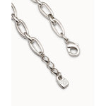 Sterling Silver Plated Oval Link Bracelet with Carabiner Clasp - PUL2263MTL-UNO de 50-Renee Taylor Gallery
