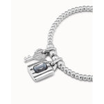 Hopeful Key Sterling Silver Plated Bracelet - PUL2302GRSMTL0M-UNO de 50-Renee Taylor Gallery