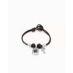 Lock Sterling Silver Plated Bracelet - PUL2303GRSMTL0M-UNO de 50-Renee Taylor Gallery