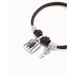 Lock Sterling Silver Plated Bracelet - PUL2303GRSMTL0M-UNO de 50-Renee Taylor Gallery