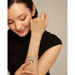 Two Expearltional Sterling Silver Plated Bracelet - PUL2374AZUMTL0M-UNO de 50-Renee Taylor Gallery