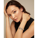 Sublime Sterling Silver Plated Bracelet - PUL2386AZUMTL0M-UNO de 50-Renee Taylor Gallery