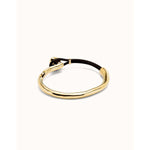 Fine 18k gold-plated bracelet with leather and central multicolored faceted crystal - PUL2509MCLORO-UNO de 50-Renee Taylor Gallery