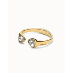 18k Gold plated bracelet with two multicolored faceted crystals - PUL2511MCLORO-UNO de 50-Renee Taylor Gallery