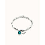 Sterling silver-plated bracelet with Murano glass and dragonfly- PUL2535VRDMTL-UNO de 50-Renee Taylor Gallery