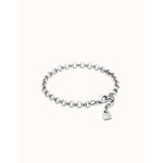 Sterling silver-plated chain bracelet - PUL2539MTL000M-UNO de 50-Renee Taylor Gallery