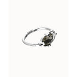 Ser Deslumbrante Oval Faceted Gray Crystal Bangle Silver Plated Bracelet - PUL2593GRSMTL0-UNO de 50-Renee Taylor Gallery
