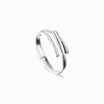 Silver Bangle Bracelet with Three Intertwined Organic Shapes - PUL2631MTL-UNO de 50-Renee Taylor Gallery