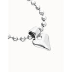 Silver Bead Bracelet with Heart Detail - PUL2636MTL-UNO de 50-Renee Taylor Gallery