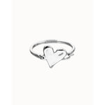 Silver Semi-Rigid Bracelet with Heart Detail - PUL2639MTL-UNO de 50-Renee Taylor Gallery