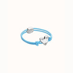 Blue Elastic Thread Bracelet with Silver Heart - PUL2641AZUMTL-UNO de 50-Renee Taylor Gallery