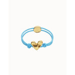 Blue Elastic Thread Bracelet with Golden Heart - PUL2641AZUORO-UNO de 50-Renee Taylor Gallery