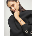 Orange Elastic Thread Bracelet with Silver Heart - PUL2641NRJMTL-UNO de 50-Renee Taylor Gallery