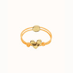 Orange Elastic Thread Bracelet with Golden Heart - PUL2641NRJORO-UNO de 50-Renee Taylor Gallery