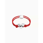 Red Elastic Thread Bracelet with Silver Heart - PUL2641ROJMTL-UNO de 50-Renee Taylor Gallery