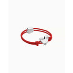 Red Elastic Thread Bracelet with Silver Heart - PUL2641ROJMTL-UNO de 50-Renee Taylor Gallery