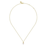 14K Yellow Gold Pearl Drop Necklace – NK7055Y4JPL-Gabriel & Co.-Renee Taylor Gallery
