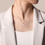 14K Yellow Gold Pearl Drop Necklace – NK7055Y4JPL-Gabriel & Co.-Renee Taylor Gallery