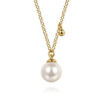 14K Yellow Gold Pearl Drop Necklace – NK7669Y4JPL-Gabriel & Co.-Renee Taylor Gallery