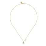 14K Yellow Gold Pearl Drop Necklace – NK7669Y4JPL-Gabriel & Co.-Renee Taylor Gallery