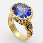 18K "Little Windows" Blue/Green Tourmaline Ring - R-108DC-Alex Sepkus-Renee Taylor Gallery