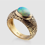 18K Black Opal "Ribbon" Ring - R-16-Alex Sepkus-Renee Taylor Gallery