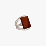 Alejandra Ring - Silver Plated, Burgundy Methacrylate - R0074 MKB03-CXC-Renee Taylor Gallery
