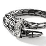 Dark Silver Spear Ring, Diamonds - RBP986802BRDDI-John Hardy-Renee Taylor Gallery