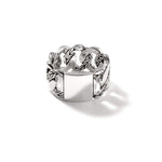 Curb Chain Band Ring, Sterling Silver, Wide - RM900806-John Hardy-Renee Taylor Gallery