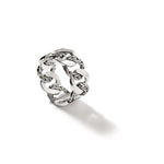 Curb Chain Band Ring, Sterling Silver, Wide - RM900806-John Hardy-Renee Taylor Gallery