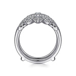 14K White Gold Bursting Halo Diamond Ring Enhancer - AN15837M-W44JJ-Gabriel & Co.-Renee Taylor Gallery