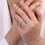 14K White Gold Bursting Halo Diamond Ring Enhancer - AN15837M-W44JJ-Gabriel & Co.-Renee Taylor Gallery