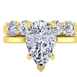 Custom Bridal Set – 3.10 ct Pear-Shaped Lab-Grown Diamond Center in 14K Yellow Gold - SODW0035847-04-Renee Taylor Gallery-Renee Taylor Gallery