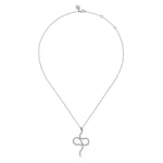 14K White Gold Diamond Snake Pendant Necklace - NK7587W45JJ-Gabriel & Co.-Renee Taylor Gallery
