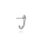 925 Sterling Silver Snake Bujukan Ruby J Hoop Stud Earrings - EG15433SVJRB-Gabriel & Co.-Renee Taylor Gallery