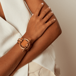 Origins Leather Bracelet - Gold Plated, Camel Leather - B0109 ORC00-CXC-Renee Taylor Gallery