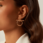 Omega Earrings - Gold Plated - E0047 ORO00-CXC-Renee Taylor Gallery