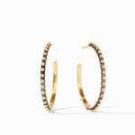 SoHo Black & Gold Hoop Earrings-Julie Vos-Renee Taylor Gallery